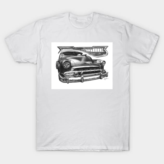 1954 CHEVY Vintage Car T-Shirt by allthumbs